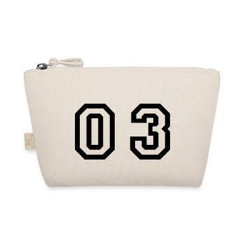 number - 03 - zero three - Organic Pouch - nature - Front