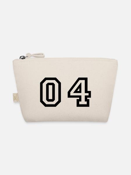 number - 04 - zero four - Organic Pouch - nature - Front