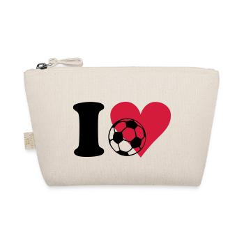Fußball - I love Fußball - Bio-Täschchen - Natur - Vorne