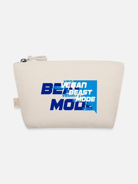 Vegan Beast [blue] - Bio-Täschchen - Natur