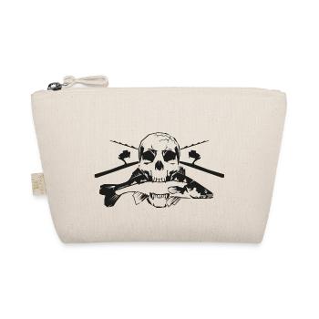JSA Fishing Skull (R) black in high quality! - Bio-Täschchen - Natur - Vorne
