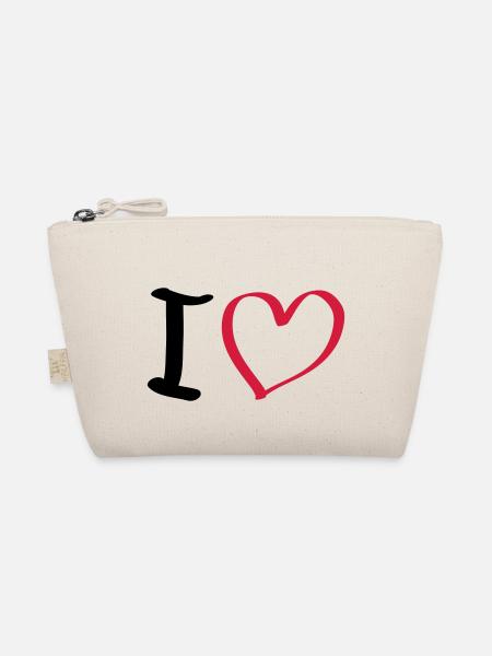 i love - Bio-Täschchen - Natur - Vorne