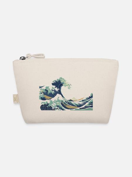 Japan Hokusai Große Welle - Bio-Täschchen - Natur - Vorne