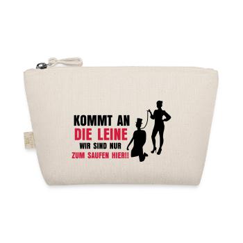 ... KOMMT AN DIE LEINE - Bio-Täschchen - Natur - Vorne