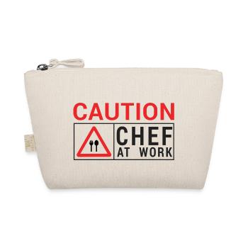Chef / Chef Cook: Caution - Chef at work. - Organic Pouch - nature - Front