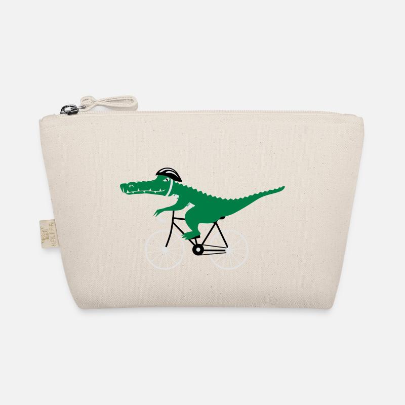 crocodile on bicycle Bio-Täschchen