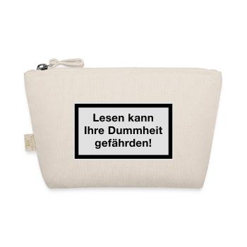 Reading can endanger your stupidity! - Organic Pouch - nature - Front
