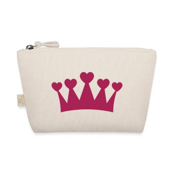 Crown with heart shirt - crowns t-shirt - Organic Pouch - nature - Front