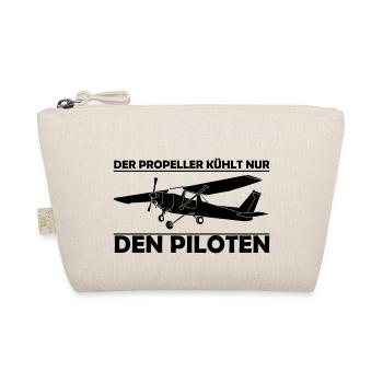 Cessna Motorflugzeug Geschenk - Bio-Täschchen - Natur - Vorne