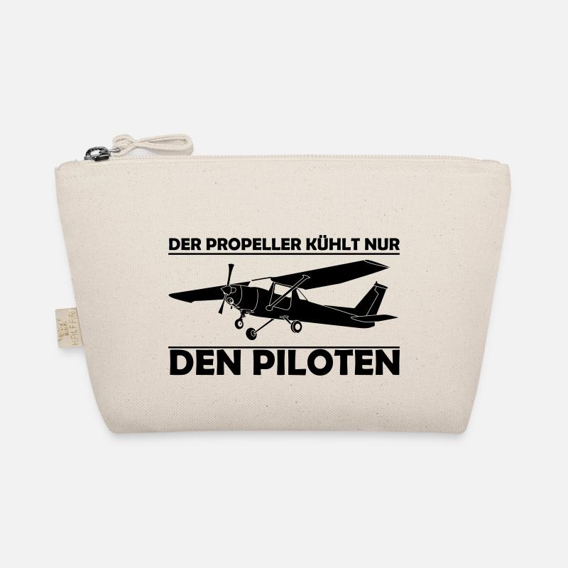 Cessna Motorflugzeug Geschenk - Bio-Täschchen - Natur