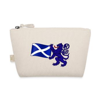 Scottish Lion Rampant Holding the Saltire Flag - Organic Pouch - nature - Front