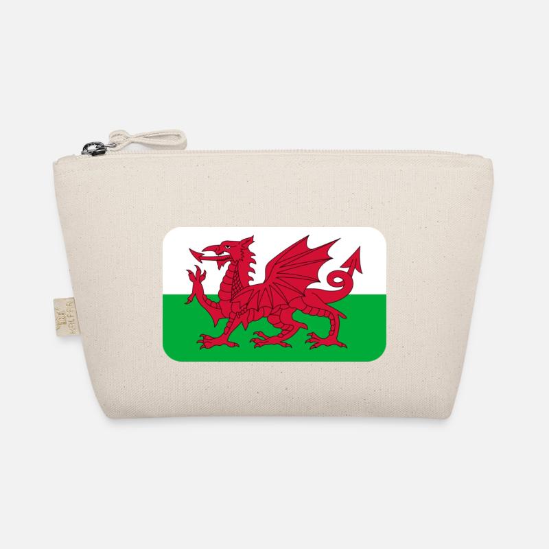 WALES FLAG round corner 400 dpi Organic Pouch