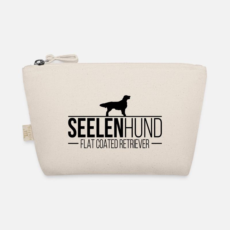 FLAT COATED RETRIEVER Seelenhund - Bio-Täschchen - Natur