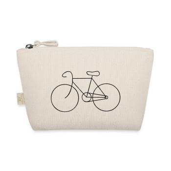 bike cycle cycling logo sport bicycle - Bio-Täschchen - Natur - Vorne