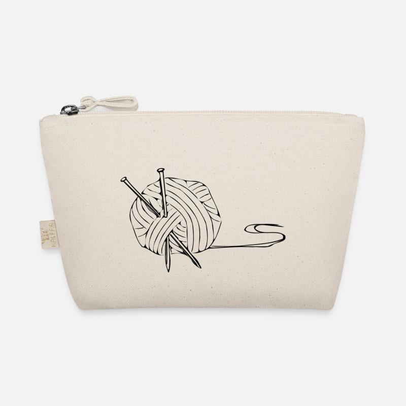 Stricken Stricknadeln wolle Geschenkidee Geschenk Bio-Täschchen