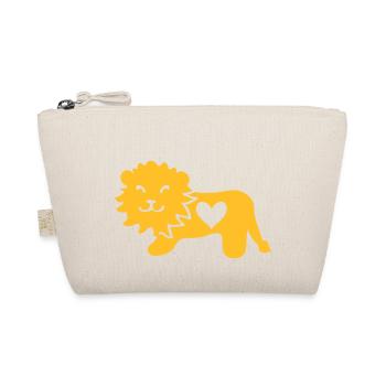 Lion with Heart - Organic Pouch - nature - Front