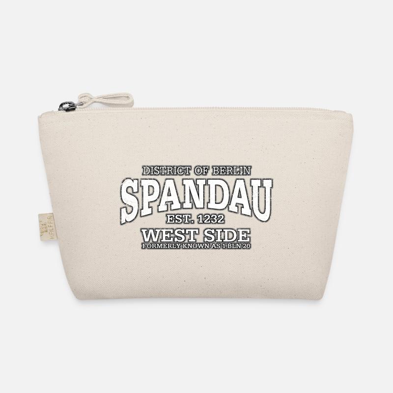 Berlin Spandau (oldstyle white print) - Bio-Täschchen - Natur