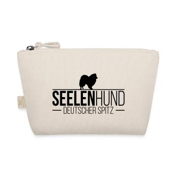 DEUTSCHER SPITZ Seelenhund Hund Hunde Spruch - Bio-Täschchen - Natur - Vorne