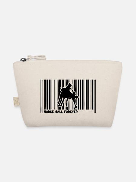 Barcode-Pferd Pferd Ball cavalier1 - Bio-Täschchen - Natur