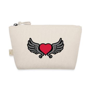 tribal_heart_wings_kontur_3c - Bio-Täschchen - Natur - Vorne