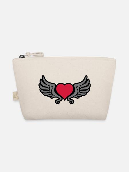 tribal_heart_wings_kontur_3c - Organic Pouch - nature