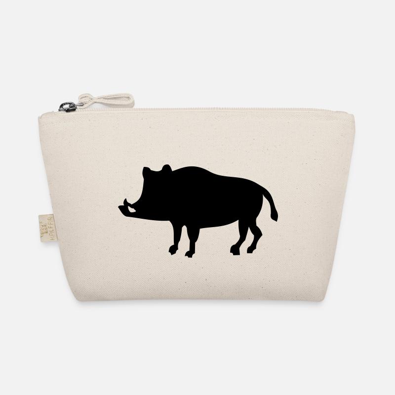Shadow boar - 1 color vector Organic Pouch