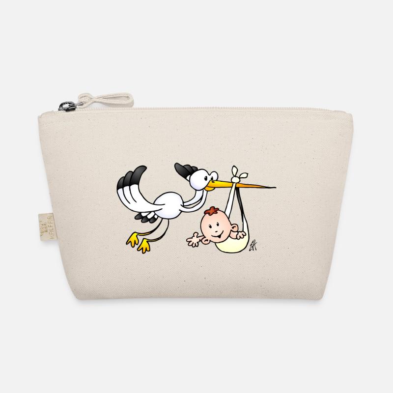 Der Storch bringt die Babys. Bio-Täschchen