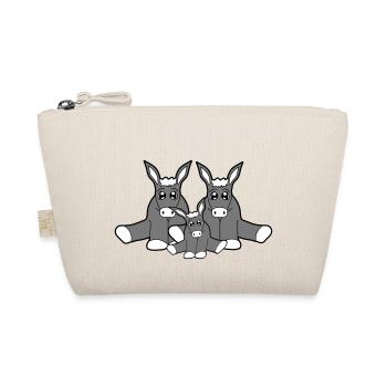 family couple offspring young mum dad small baby - Organic Pouch - nature - Front
