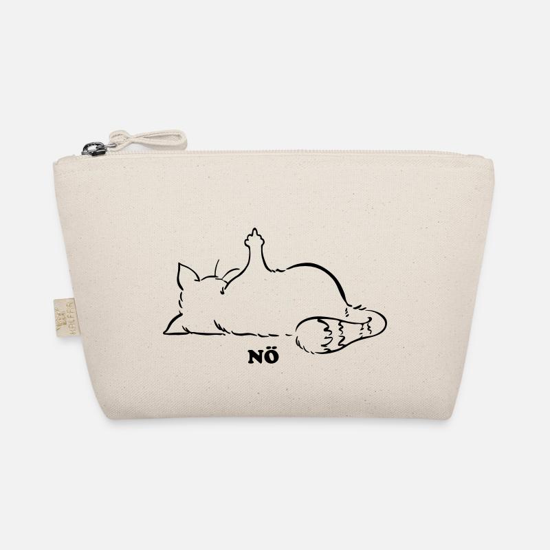 Katze Nö, Nein, No...Mittelfinger - Bio-Täschchen - Natur