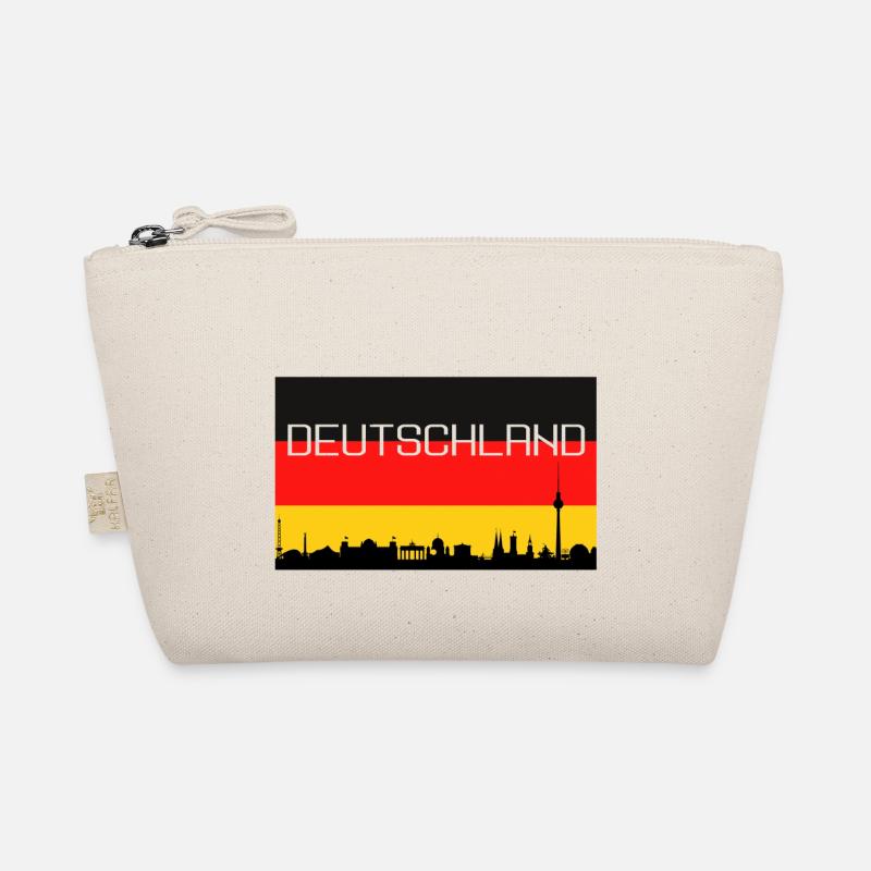 Deutschland Flagge Skyline - Bio-Täschchen - Natur