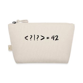 Best Quantum Joke Ever: Bra-Ket = 42 (Blackboard) - Organic Pouch - nature - Front