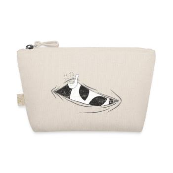 Funny alien looks from the belly - Organic Pouch - nature - Front
