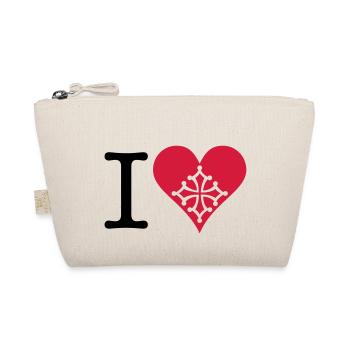 I love Occitan 2C - Organic Pouch - nature - Front