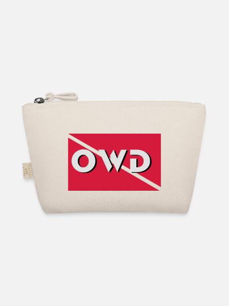 owd diver flag Taucher Tauchen - Bio-Täschchen - Natur - Vorne