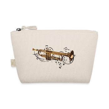 Music and notes come from the instrument trumpet - Organic Pouch - nature - Front