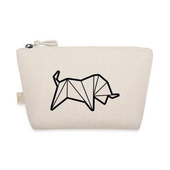 Origami: spanischer Stier - Organic Pouch - nature - Front