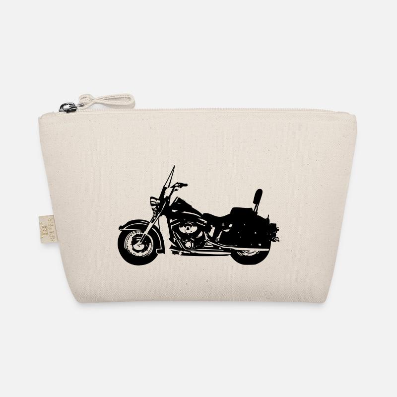motorrad chopper - Bio-Täschchen - Natur