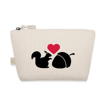 Squirrel Nut Love - Bio-Täschchen - Natur - Vorne