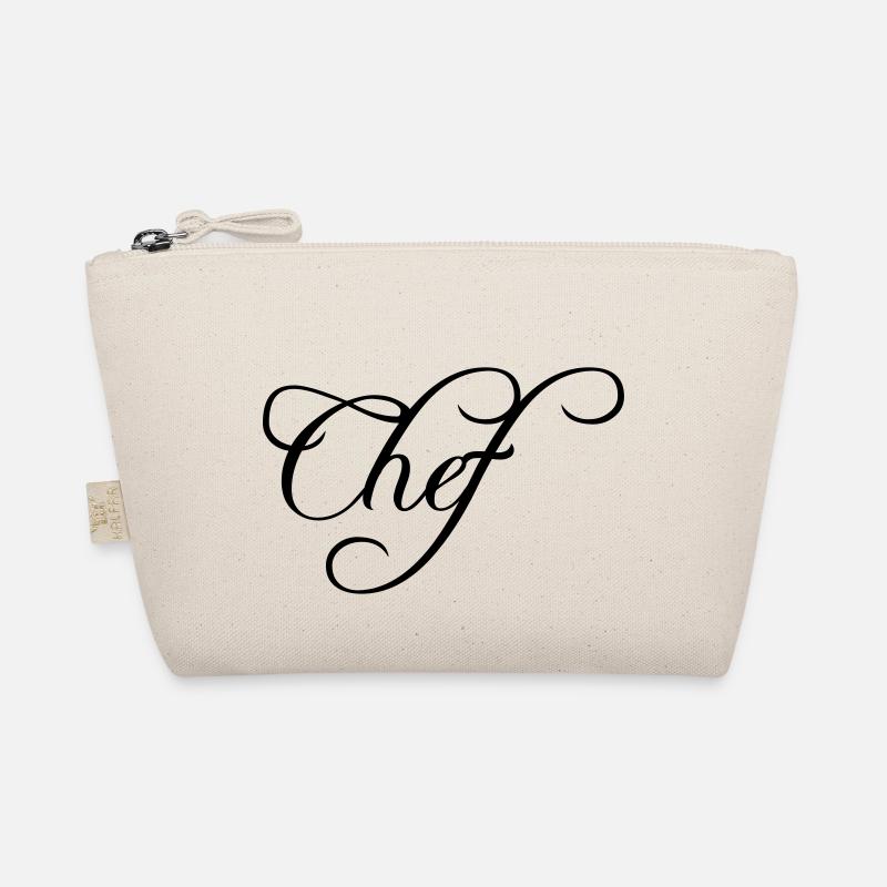 Chef Chef Cap Logo Text -starred chef Organic Pouch