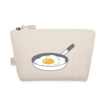 bratpfanne spiegelei kochen braten essen ei eigelb - Bio-Täschchen - Natur - Vorne