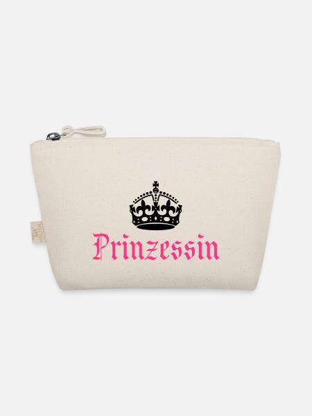 Princess with crown - Organic Pouch - nature - Front