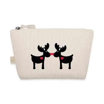 Reindeer Elk moose - Organic Pouch - nature - Front