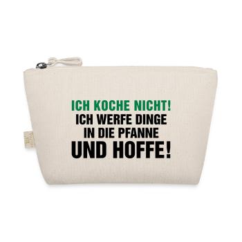 kochen Küche braten grillen Pfanne Topf Kitchen - Bio-Täschchen - Natur - Vorne