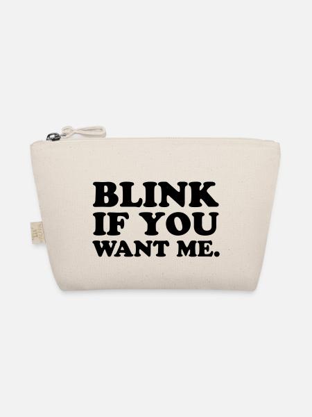 Blink Wenn Du Mich - Bio-Täschchen - Natur - Vorne