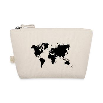 world travel world trip map retro - Organic Pouch - nature - Front
