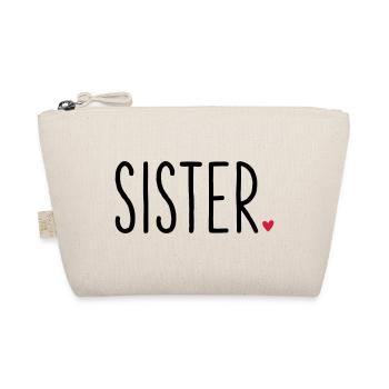 Sister coeur - famille de frères et sœurs cadeau - Trousse biologique - nature - Devant