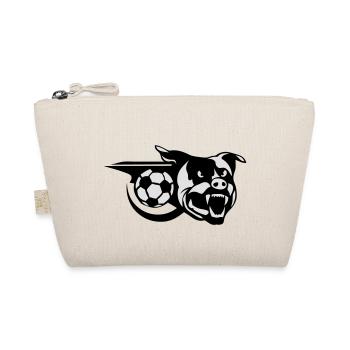 Fußball Sport logo Hund - Bio-Täschchen - Natur - Vorne