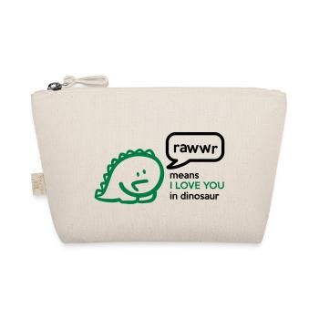 Rawr means I LOVE YOU in dinosaur - Bio-Täschchen - Natur - Vorne