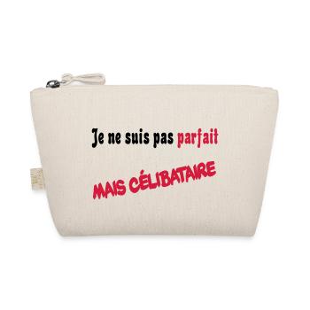 Je ne suis pas parfait mais celibataire - Trousse biologique - nature - Devant