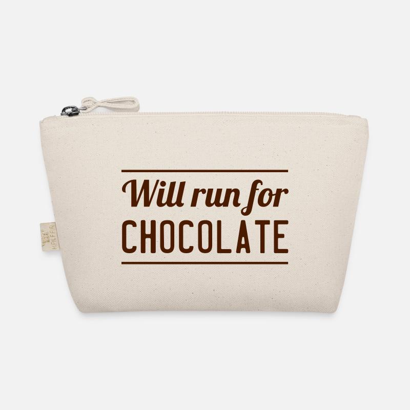 Will Run For Chocolate - Organic Pouch - nature